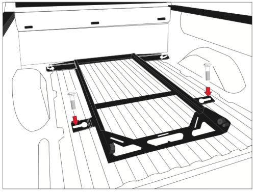 Bedslide - FORD MAVERICK 22-23 NO-DRILL FACTORY MOUNT INSTALL KIT